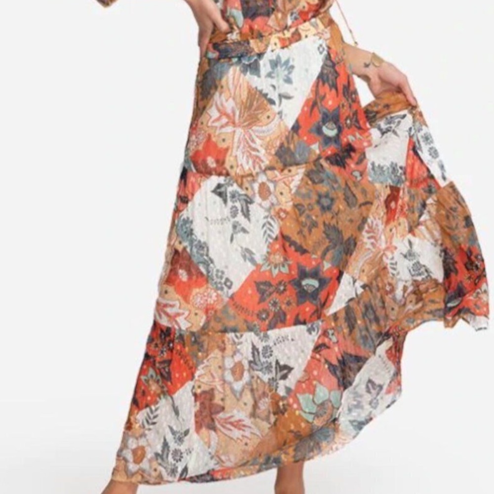 Multi Tier Rayon-Silk Blended Maxi Skirt from Johnny Was - Picture 1 of 5